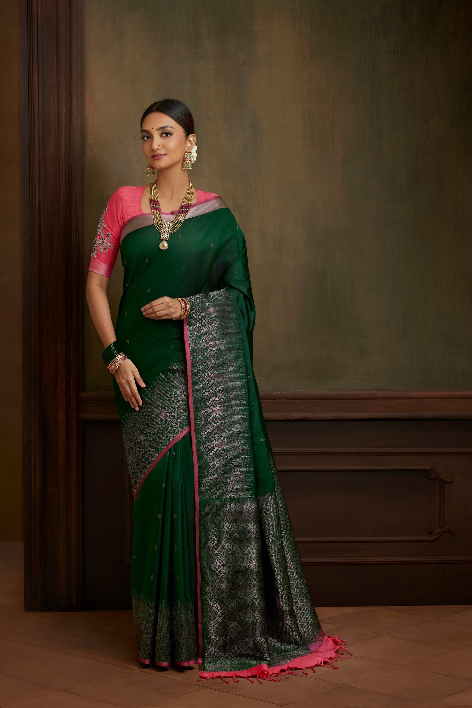 Paccai Pattu Pure Silk Saree