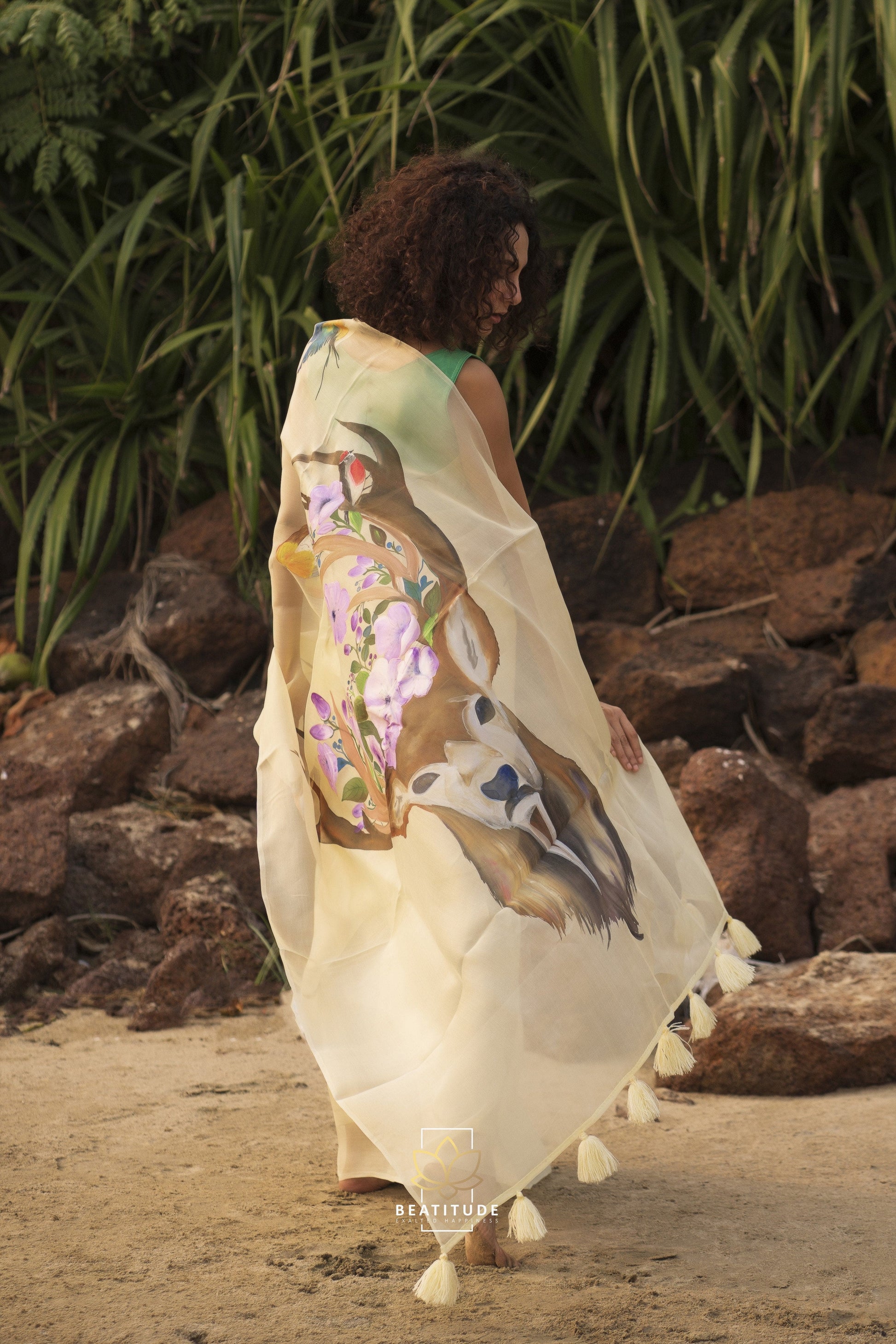 Leto – Organza Silk Handpainted Copyright Designer Saree