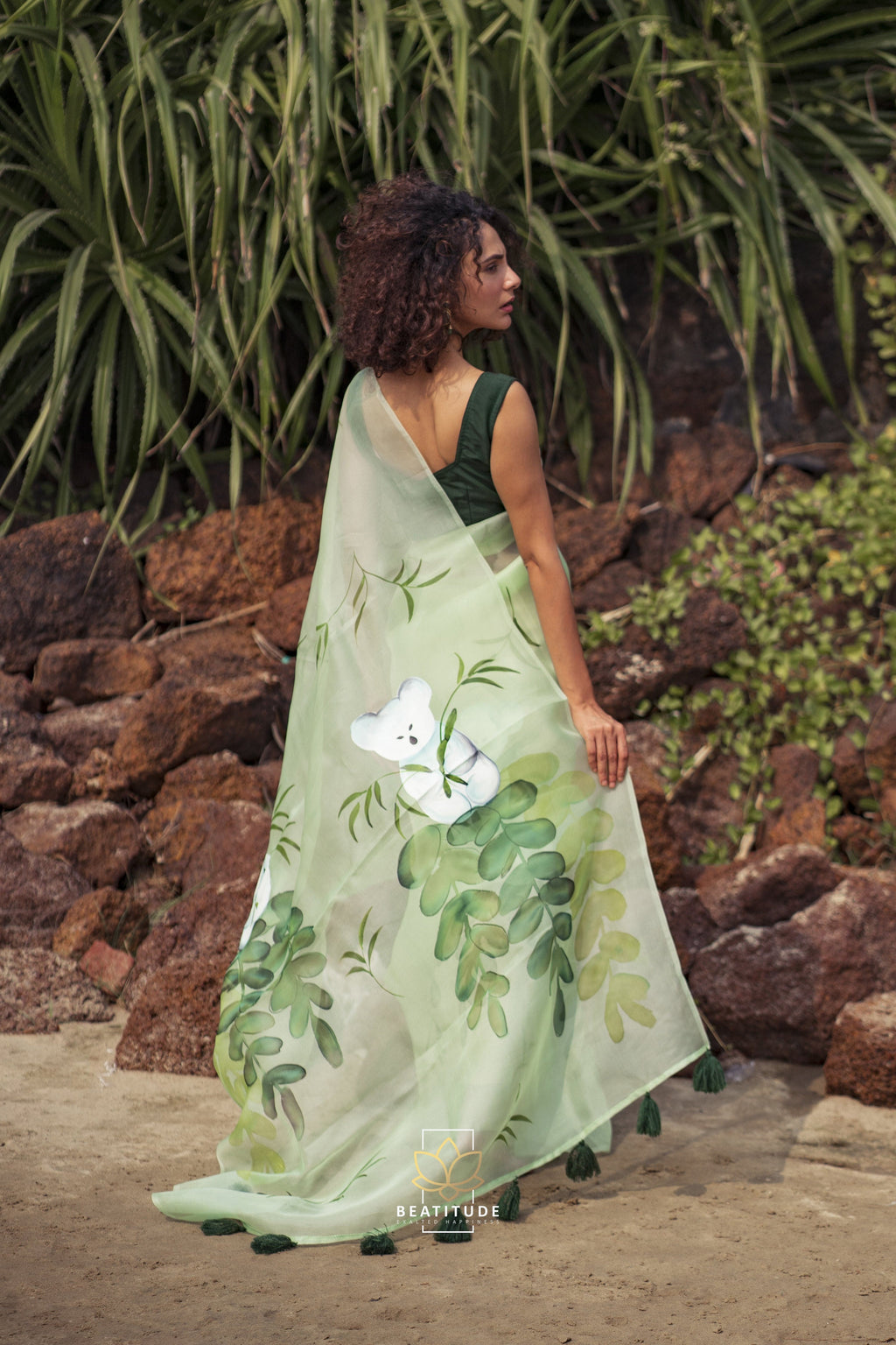 Harmonia - Organza Silk Handpainted Copyright Designer Saree