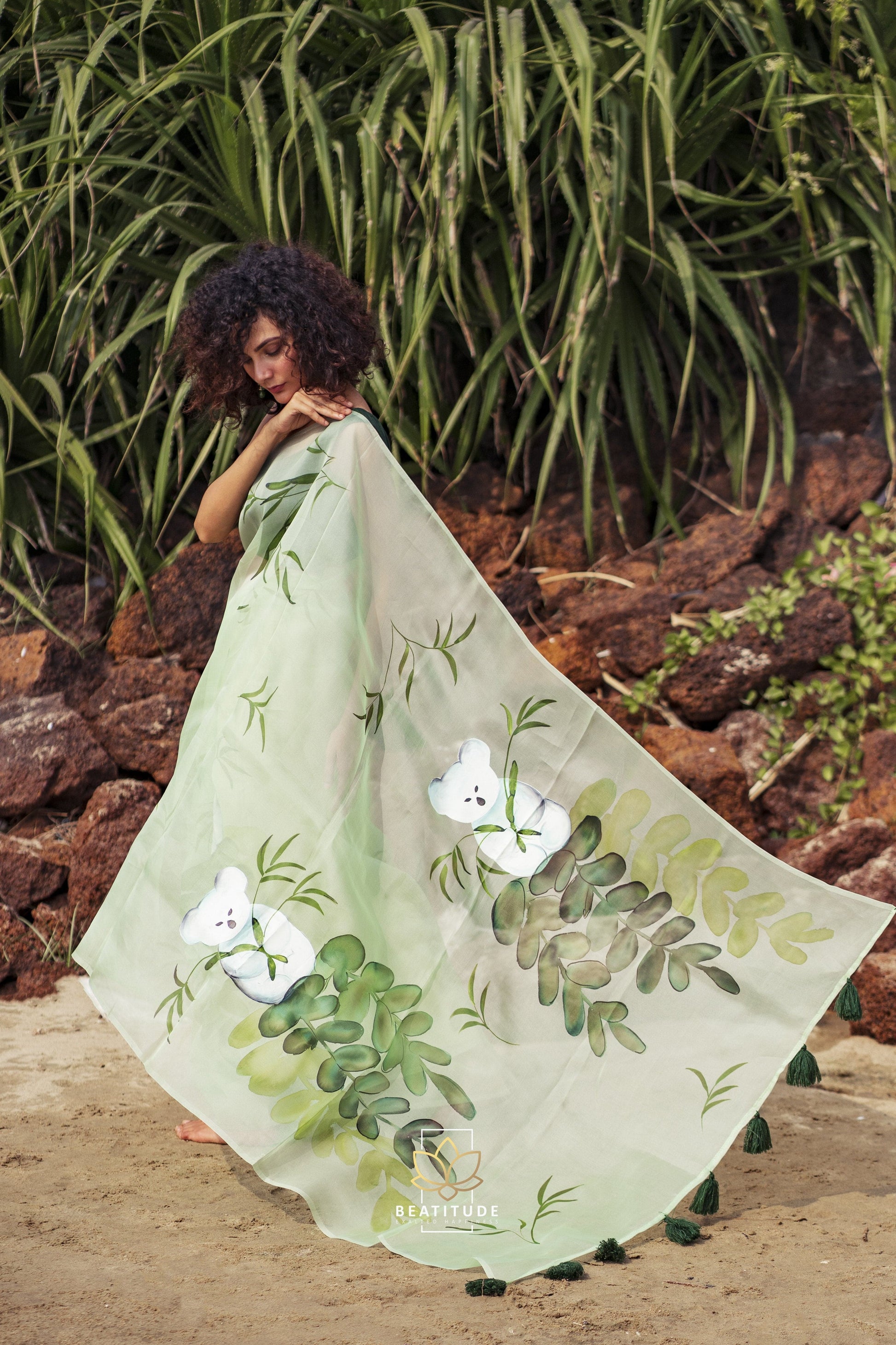 Harmonia - Organza Silk Handpainted Copyright Designer Saree