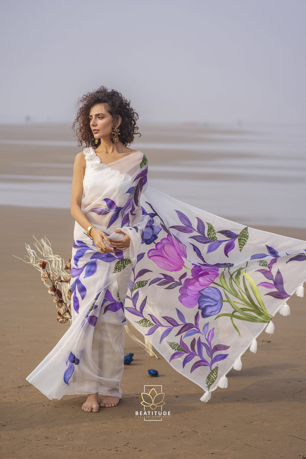 Hera - Organza Silk Handpainted Copyright Designer Saree