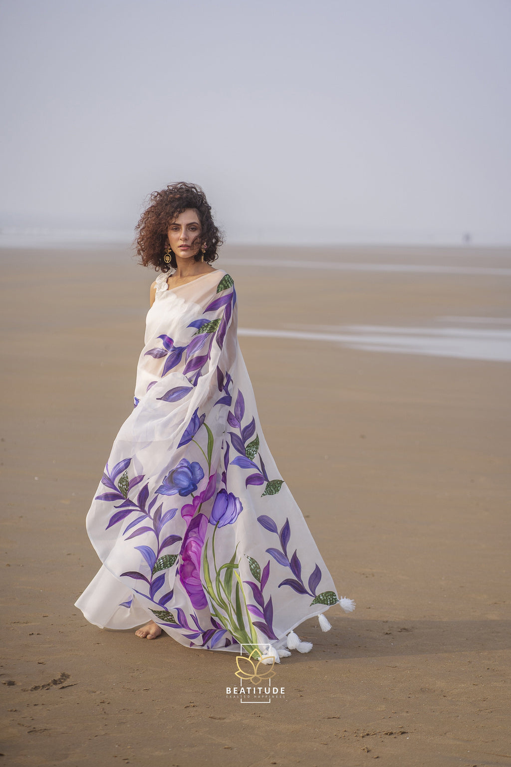 Hera - Organza Silk Handpainted Copyright Designer Saree