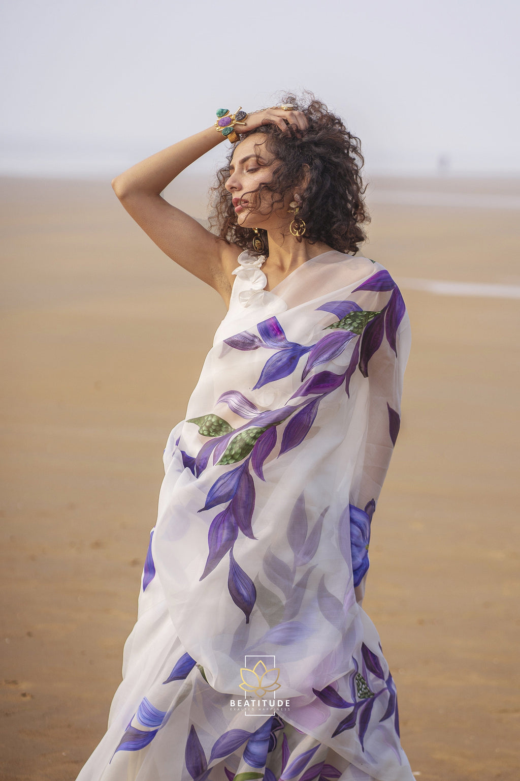 Hera - Organza Silk Handpainted Copyright Designer Saree