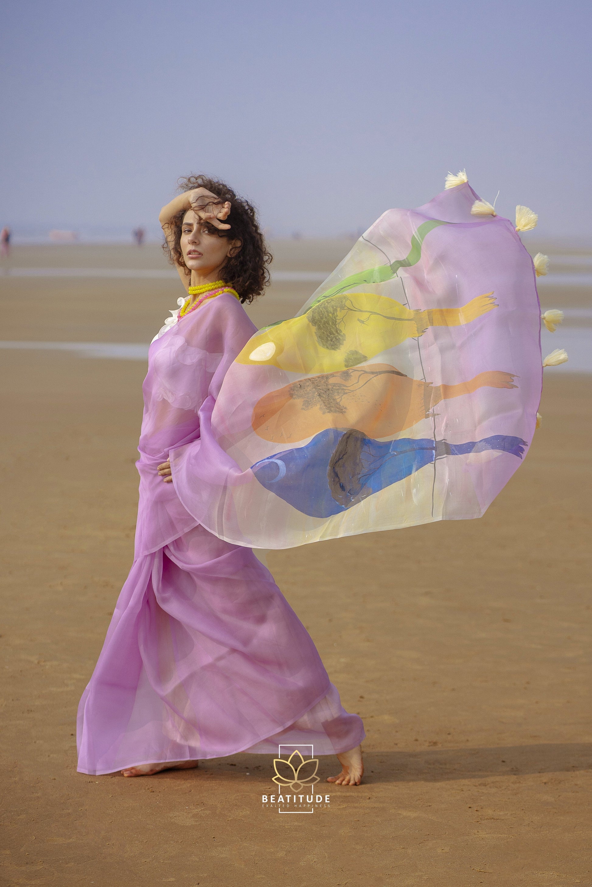 Horae - Organza Silk Handpainted Copyright Designer Saree