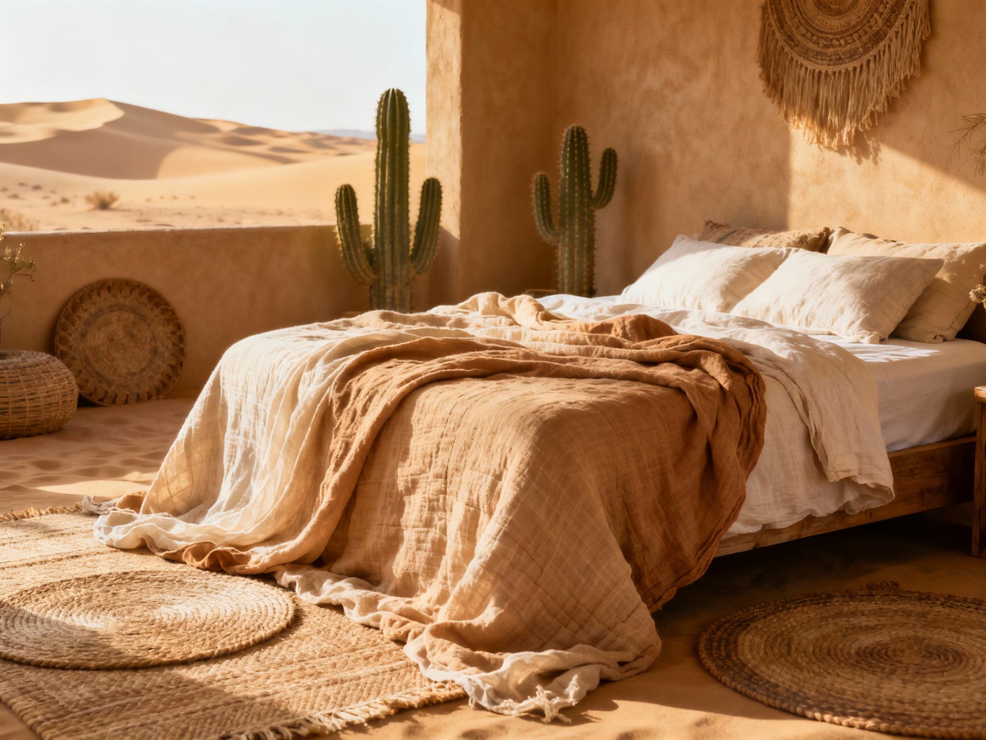 Desert Sands Cotton Gauze Quilt